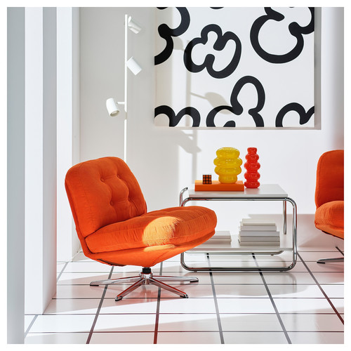DYVLINGE Swivel armchair, Kelinge orange