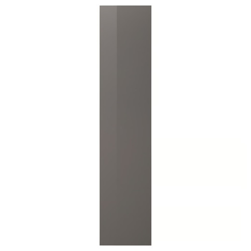 FARDAL Door with hinges, high-gloss grey, 50x229 cm