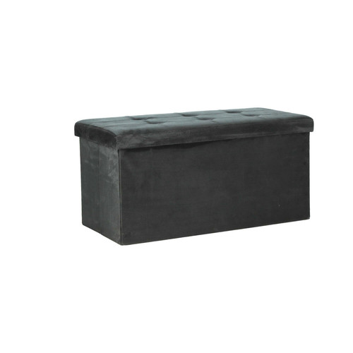 Pouffe Intesi Velse, velvet, black
