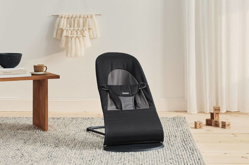 BABYBJÖRN Bouncer Balance Soft Cotton - Black/Dark grey