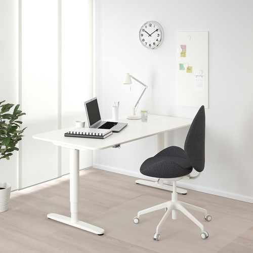 BEKANT Desk sit/stand, white, 160x80 cm