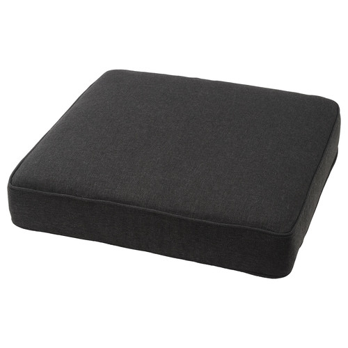 JÄRPÖN Cover for seat cushion, outdoor dark grey anthracite, 62x62 cm