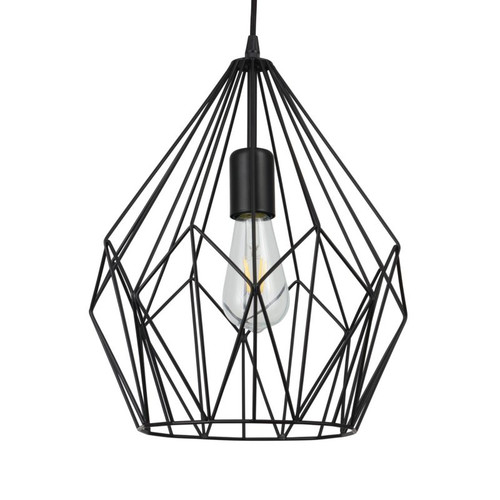 GoodHome Pendant Lamp Phobeto E27, black