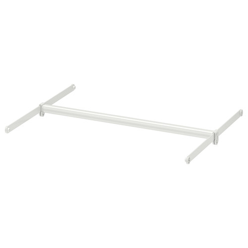 HJÄLPA Clothes rail + 2 suspension rails, adjustable/white, 60-100x55 cm