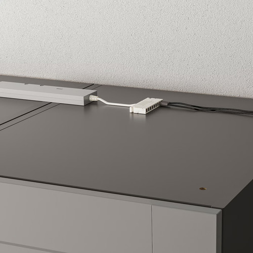 ÖVERSIDAN LED wardrobe lighting strp w sensor, dimmable dark grey, 46 cm