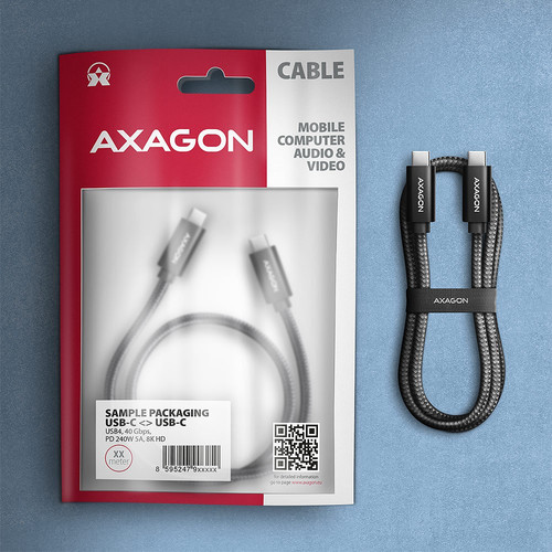AXAGON USB Cable BUCM4X-CM10AB cable USB-C USB-C USB4.0 240W