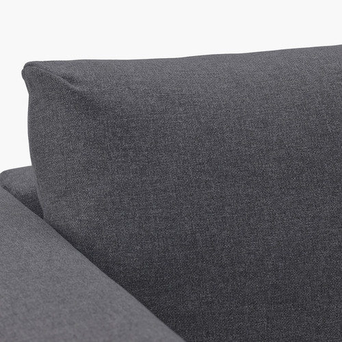 VIMLE 3-seat sofa-bed with chaise longue, Gunnared medium grey