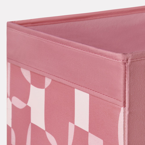 DRÖNA Box, pink/white, 33x38x33 cm