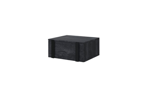 Wall-Mounted Bedside Table Verica Set of 2, charcoal/black handles