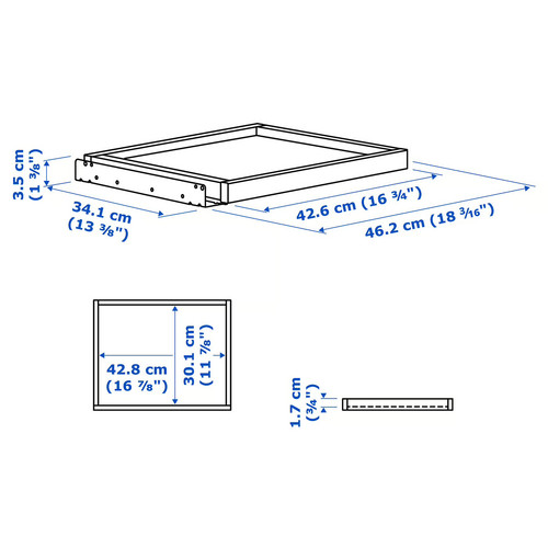 KOMPLEMENT Pull-out tray, white, 50x35 cm