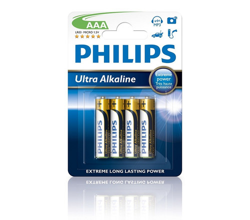 Philips Ultra Alkaline 4x AAA Batteries