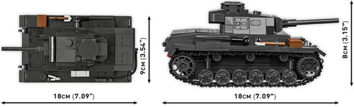 Cobi Blocks Historical Collection WWII Panzer III Ausf. J 590pcs 8+