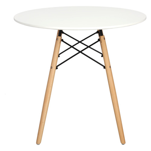 Table DTW 80cm, white/wood