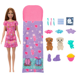 Barbie Pajama Party with Puppies Playset HXN01 3+