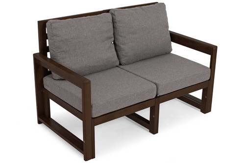 Outdoor 2-Seat Soa MALTA, small, dark brown/graphite