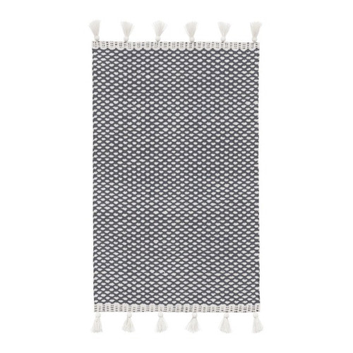 GoodHome Bath Mat Nammu 50 x 80 cm, ecru/anthracite