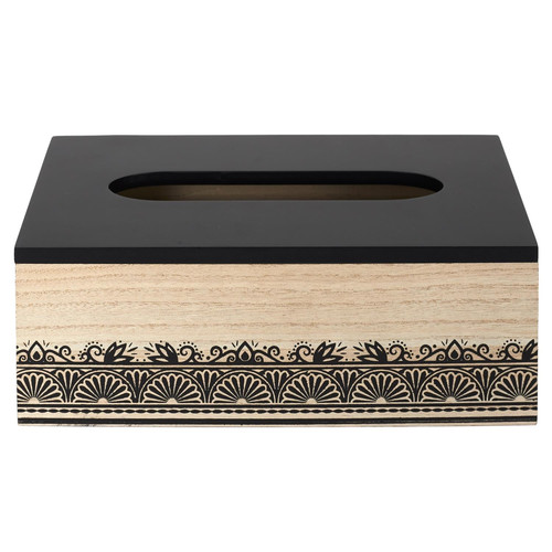 Tissue Box Tis, black/natural