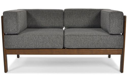 Outdoor 2-seat Sofa EDEN, dark brown/graphite