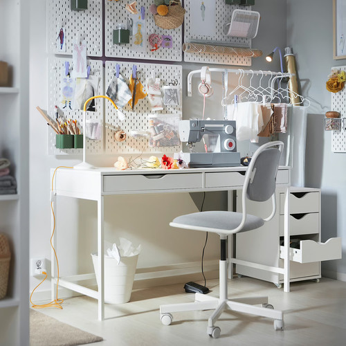 FRIIDROTT Drawer unit on castors, white, 35x56 cm