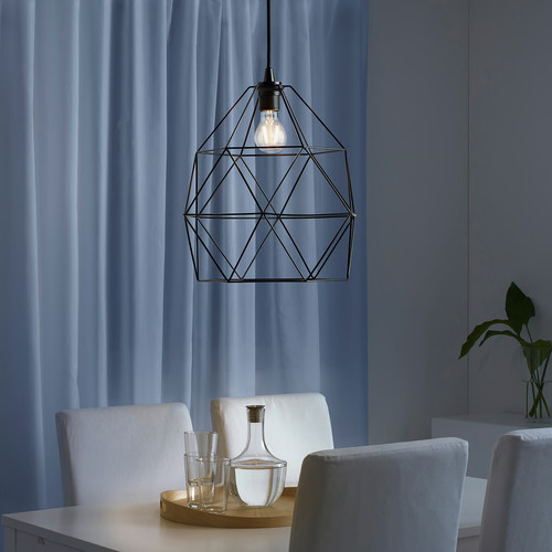 BRUNSTA / HAVSDJUP Pendant lamp, black, 30 cm