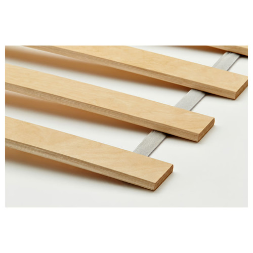 MALM Bed frame with mattress, white stained oak veneer/Valevåg extra firm, 160x200 cm