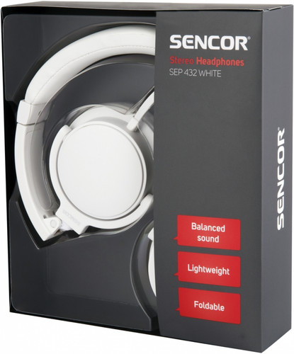 Sencor Headset Headphones SEP 432 White