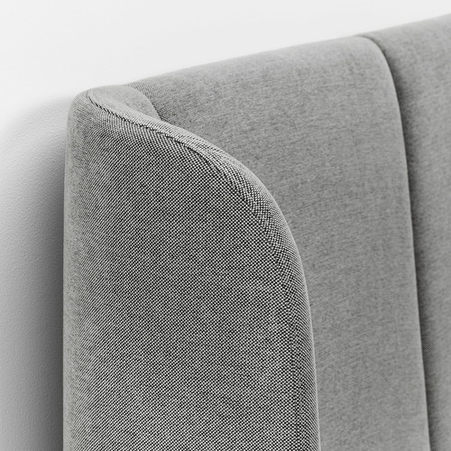 TUFJORD Upholstered bed frame, Tallmyra white/black/Luröy, 160x200 cm