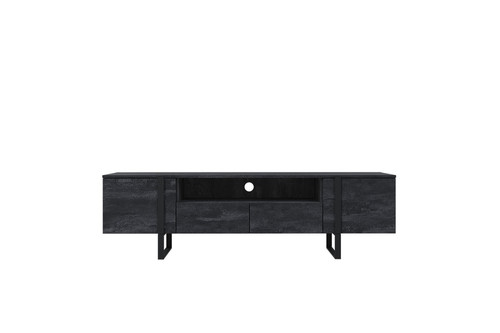 TV Cabinet Verica 200 cm, charcoal/black legs