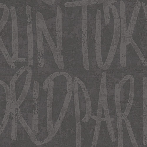 GoodHome Vinyl Wallpaper on Fleece Tamarix, black