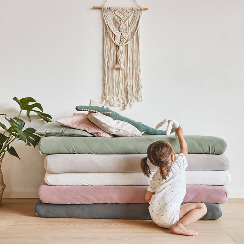 LEANDER Sheet for baby cot 2 pcs, Sage Green