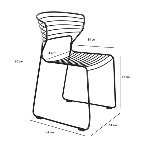 Dining Chair Hilly, black