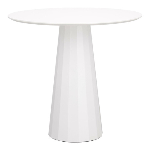 Table Florero, round, single leg, white