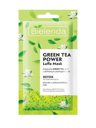 Bielenda Luffa Mask Maseczka na twarz detoksykująca Green Tea Power 2in1  8g