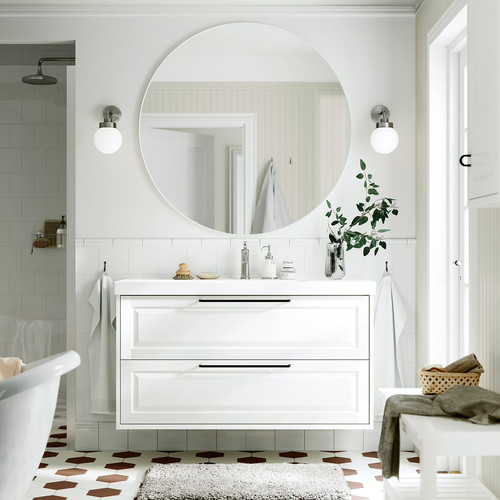 TÄNNFORSEN Wash-stand with drawers, white, 120x48x63 cm