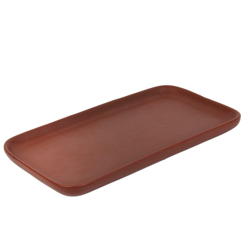 Ceramic Tray Lare 31x16cm, brown