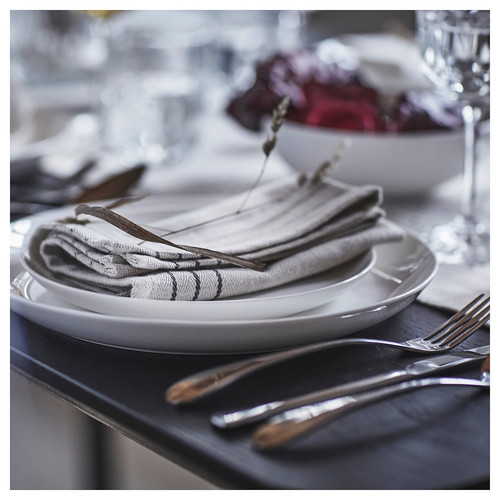 FRÖJDEFULL Side plate, white, 19 cm