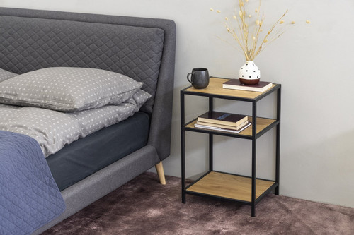 Bedside Table Side Table Seaford, natural oak