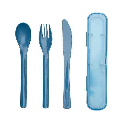 Travel Cutlery Set with Case, blue