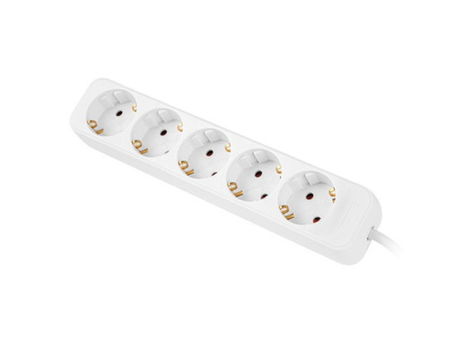 Lanberg Power Strip 1.5m 5x Schuko Outlet PS0-05F-0150-W, white