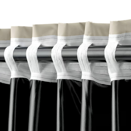 BENGTA Block-out curtain, 1 piece, beige/with heading tape, 210x300 cm