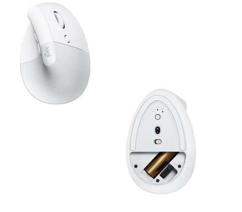 Logitech Optical Wireless Mouse Lift White Right Handed 910-006475