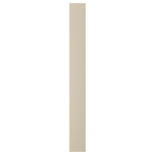 FORSAND Door with hinges, grey-beige, 25x229 cm