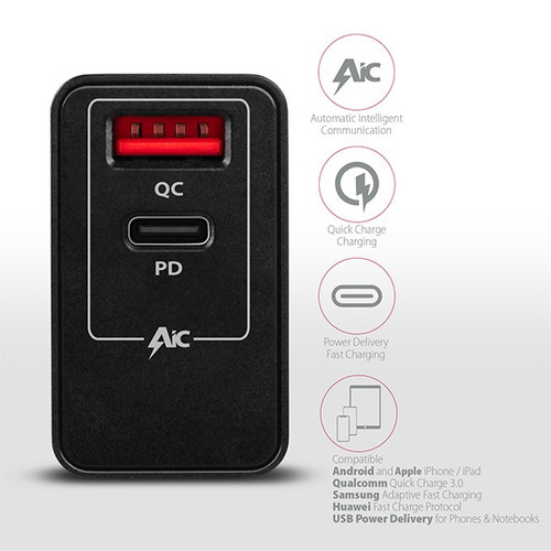 AXAGON Wall Charger EU Plug QC3.0/AFC/FCP + P ACU-PQ22