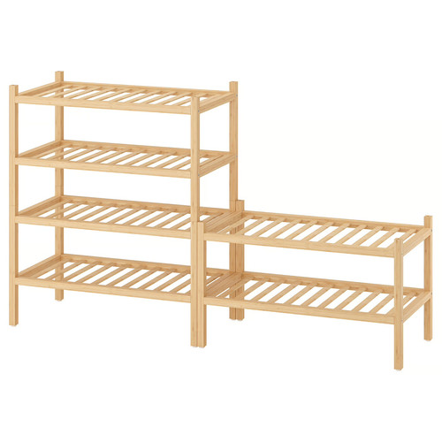 VASSKÄR Hallway furniture, set of 3, bamboo