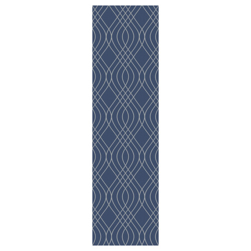 GoodHome Vinyl Wallpaper on Fleece Mavi, blue