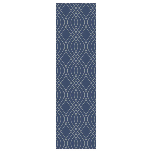 GoodHome Vinyl Wallpaper on Fleece Mavi, blue