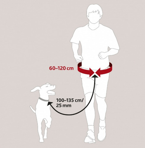 Trixie Waist Belt with Dog Leash Hands Free for Dogtrekking