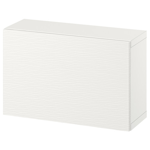 BESTÅ Wall-mounted cabinet combination, white/Laxviken white, 60x22x38 cm