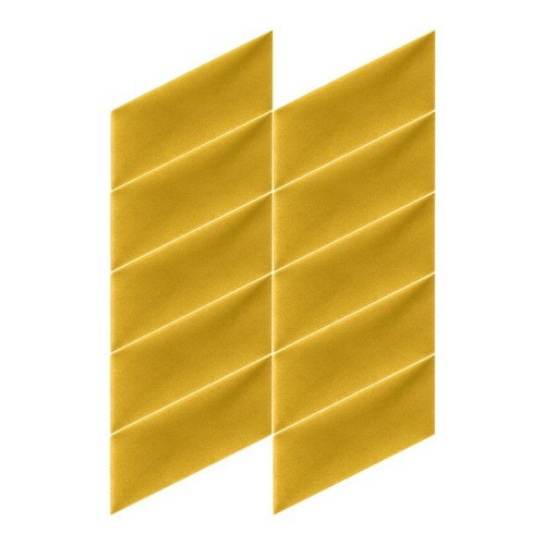 Upholstered Wall Panel Parallelogram Stegu Mollis 15x30cm L, yelllow