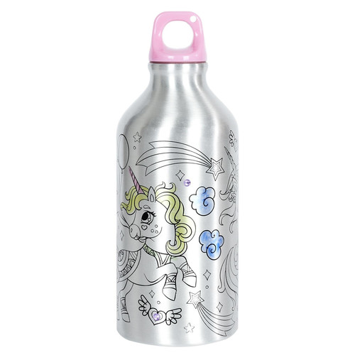 Metal Water Bottle with Markers for Children